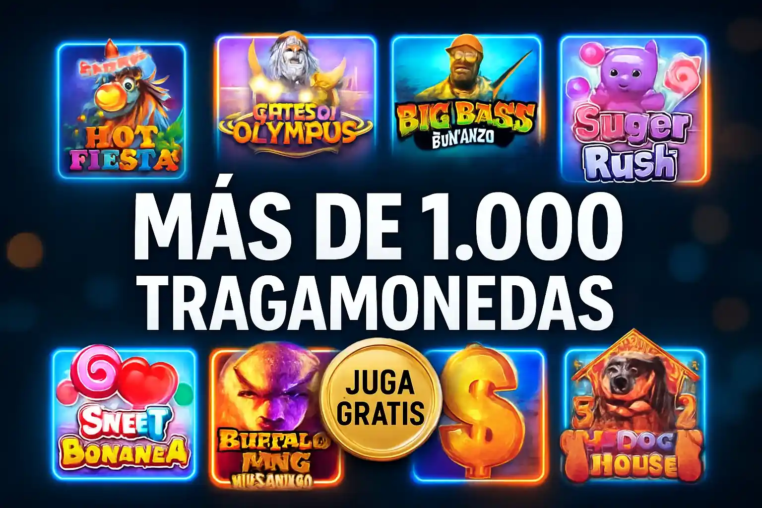 Banner de casino con más de 1.000 tragamonedas y jugá gratis